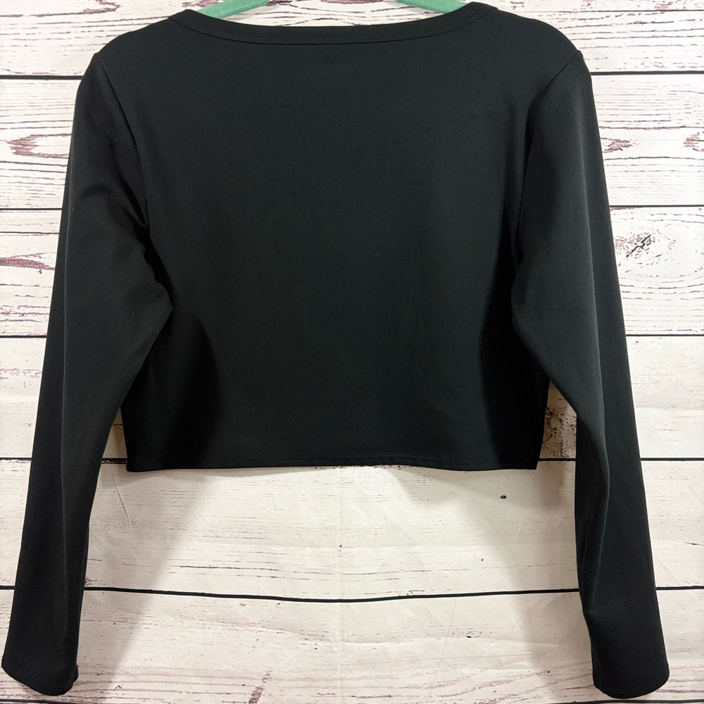 Wild Fable Black Butter Bliss Athletic Workout Crop Top in Size XL EUC - Picture 6 of 7